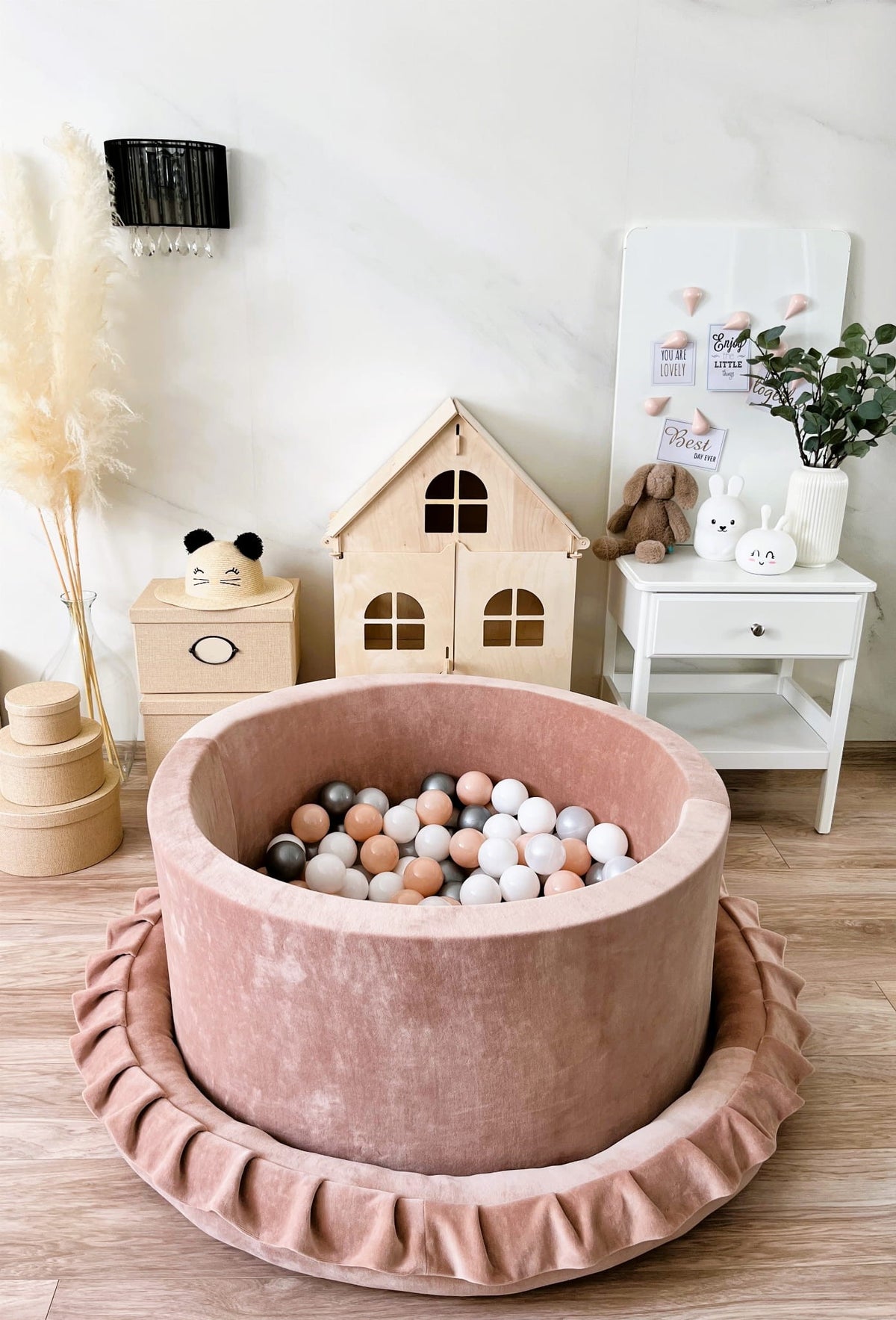 Velvet Baby Ball Pit with Balls lifestyle photo
