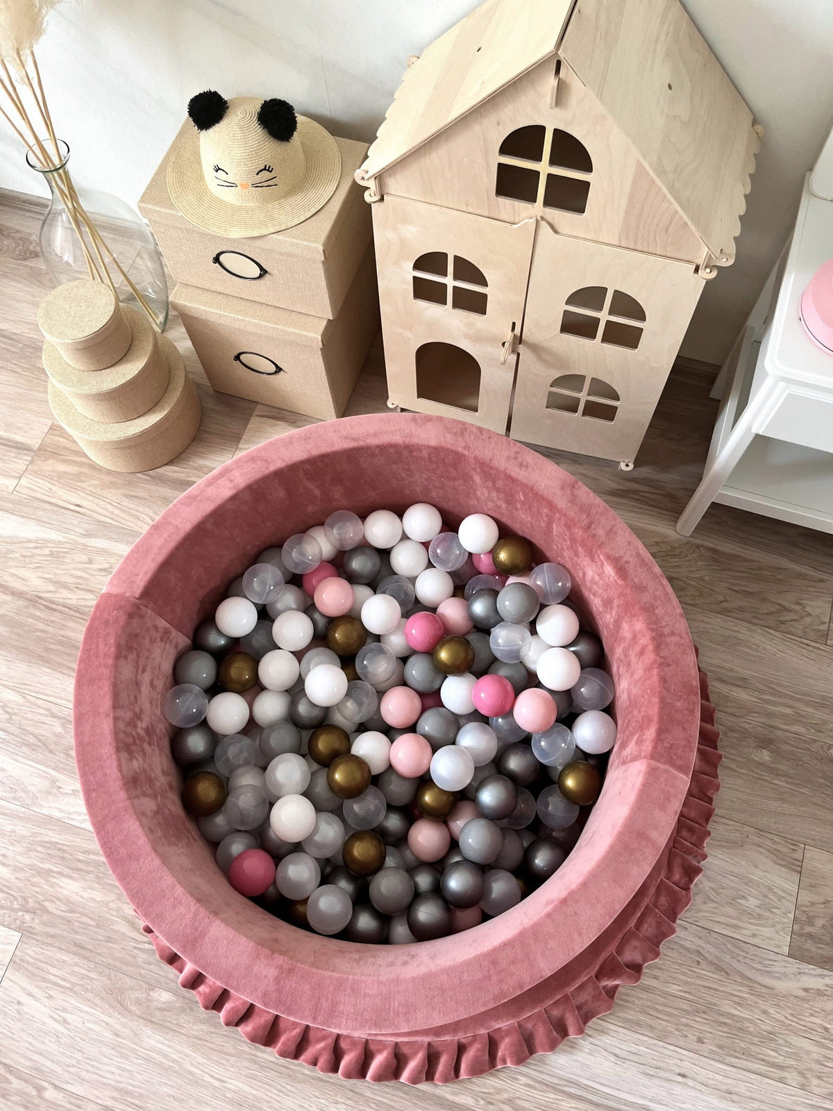 Velvet Baby Ball Pit with Balls lifestyle photo