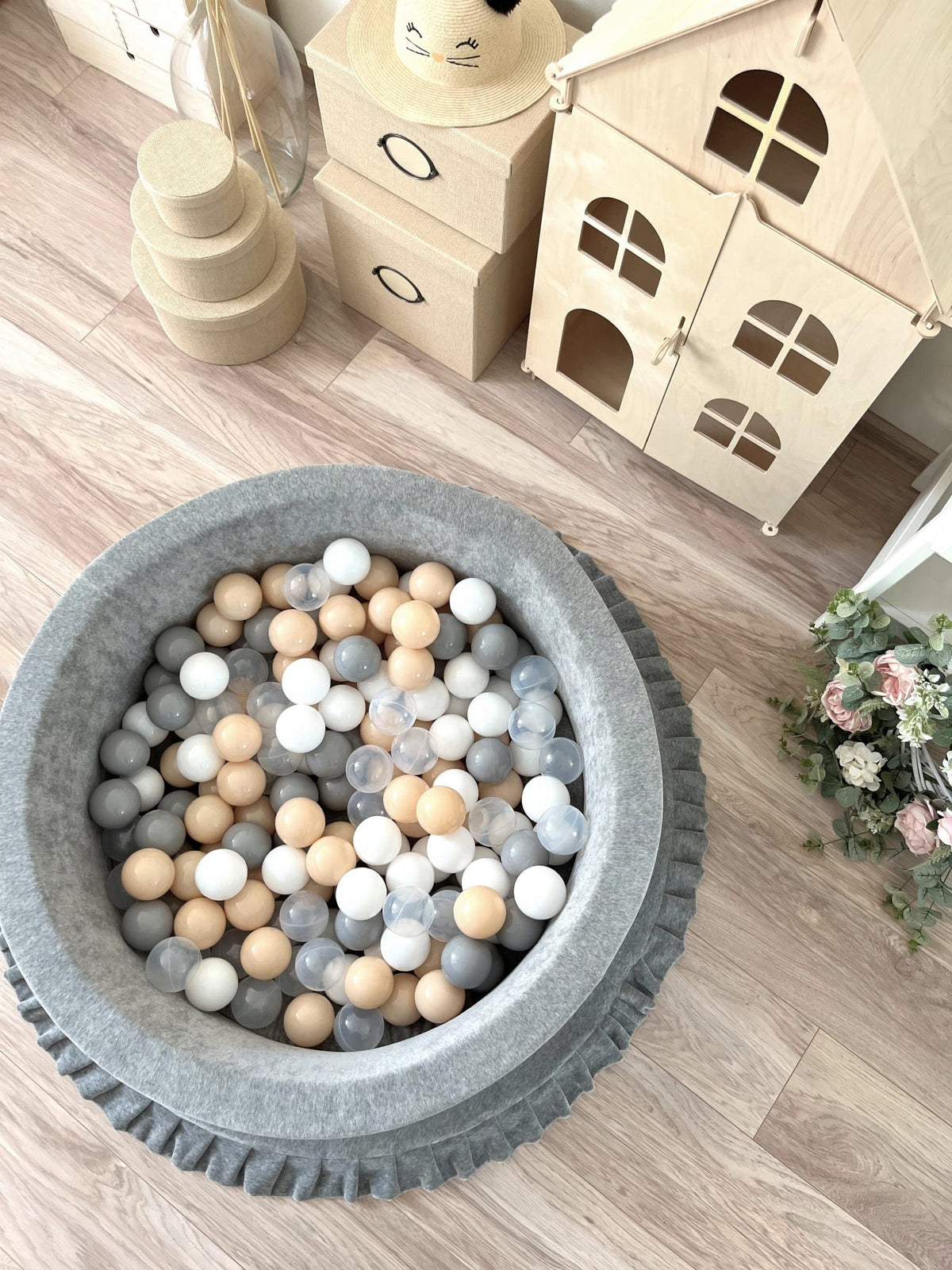 Velvet Baby Ball Pit with Balls lifestyle photo